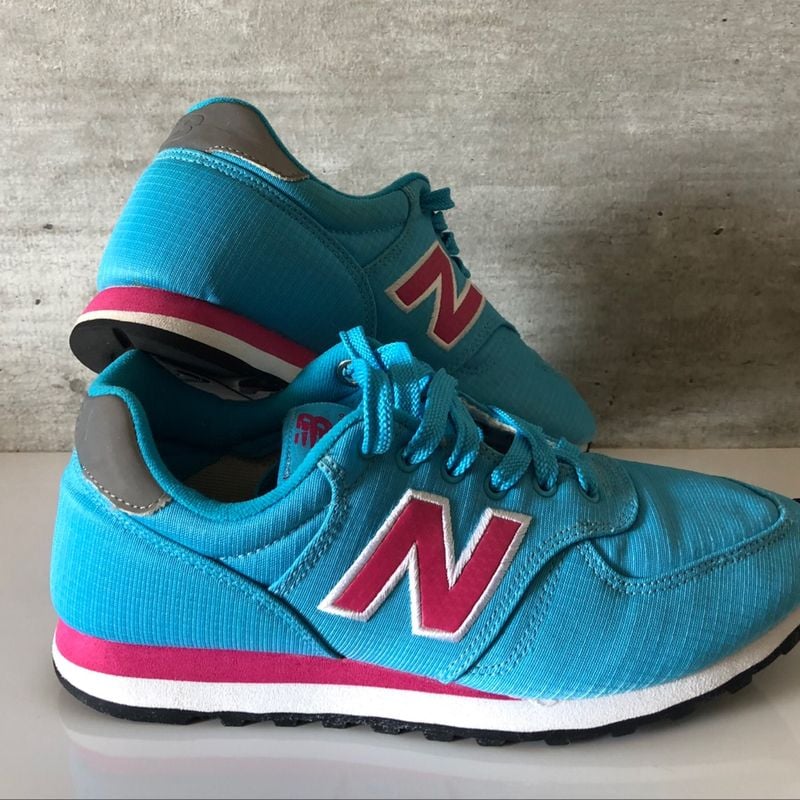 New balance rosa e azul best sale