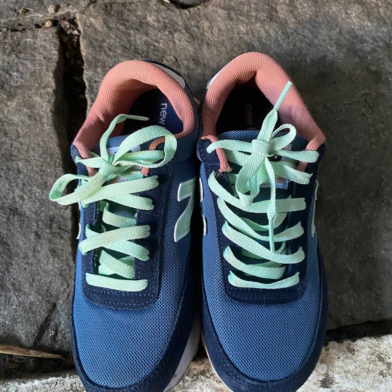 New balance feminino 2024 azul com verde