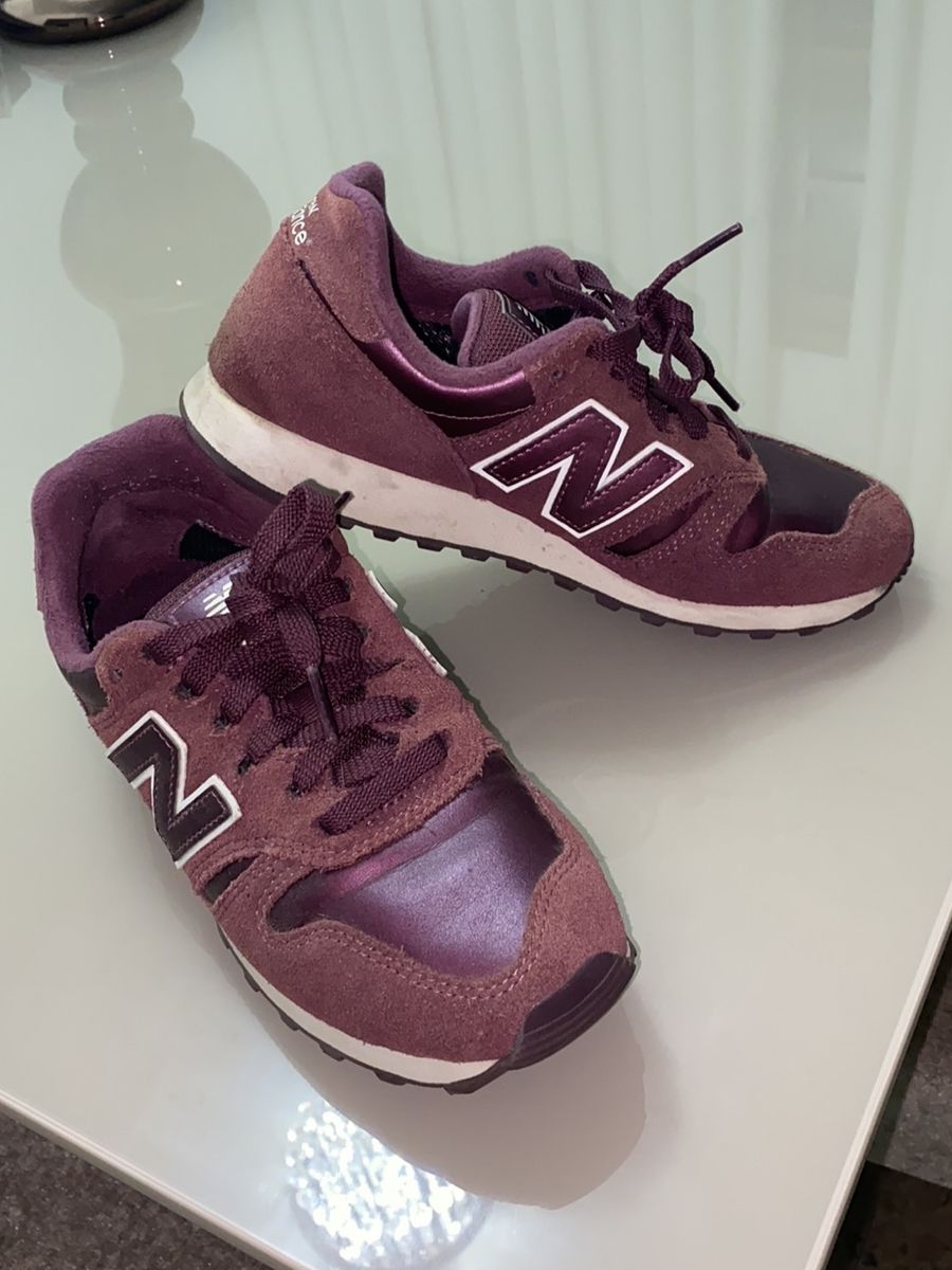 New balance 373 on sale burgundy metallic rose