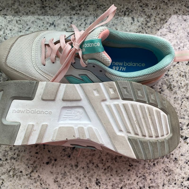 Tenis New Balance Cw997hba Original Colorido Bege Rosa Verde e Branco Tam 39 25 5cm New Balance Usado 99678087 enjoei