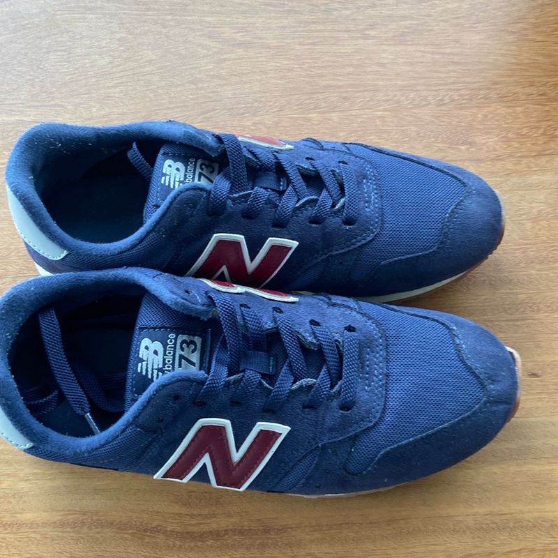 Tênis New Balance Masculino Modelo 373 Azul Marinho Tamanho 39