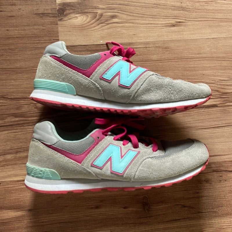 Tenis new balance feminino azul 2024 e rosa