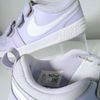 tenis nike 35 original just do it  de velcro lilas branco roxo kids infantil feminino moças meninas - menina nike