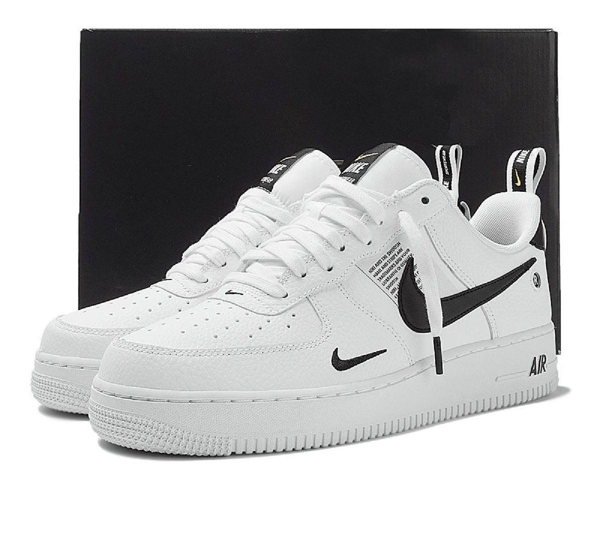 nike air force 1 07 lv8 utility branco e preto