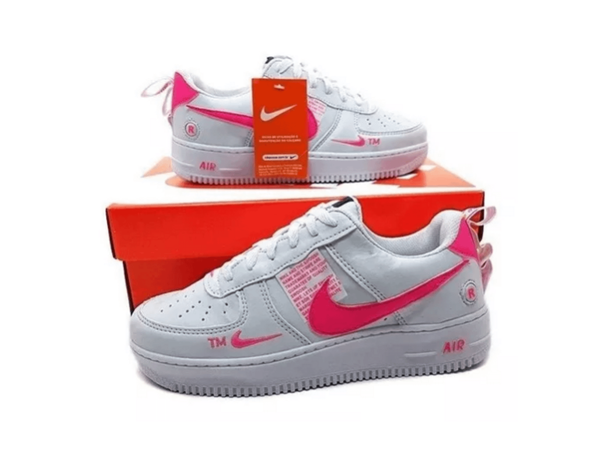 tenis da nike branco com rosa