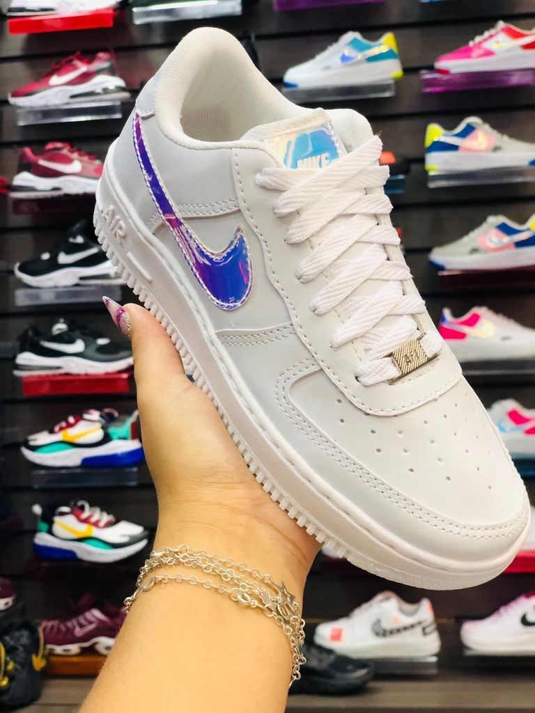 Tênis Nike Air Force 1 Holográfico Feminino Branco 38 Tênis Feminino Nike Nunca Usado