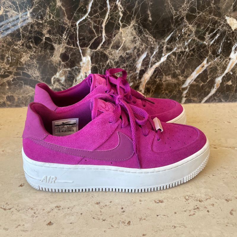 Bright pink nike air best sale force 1