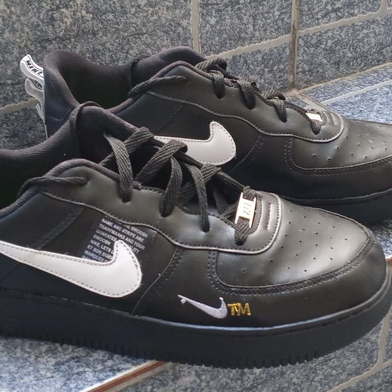 Tênis Nike Air Force 1 Preto Branco