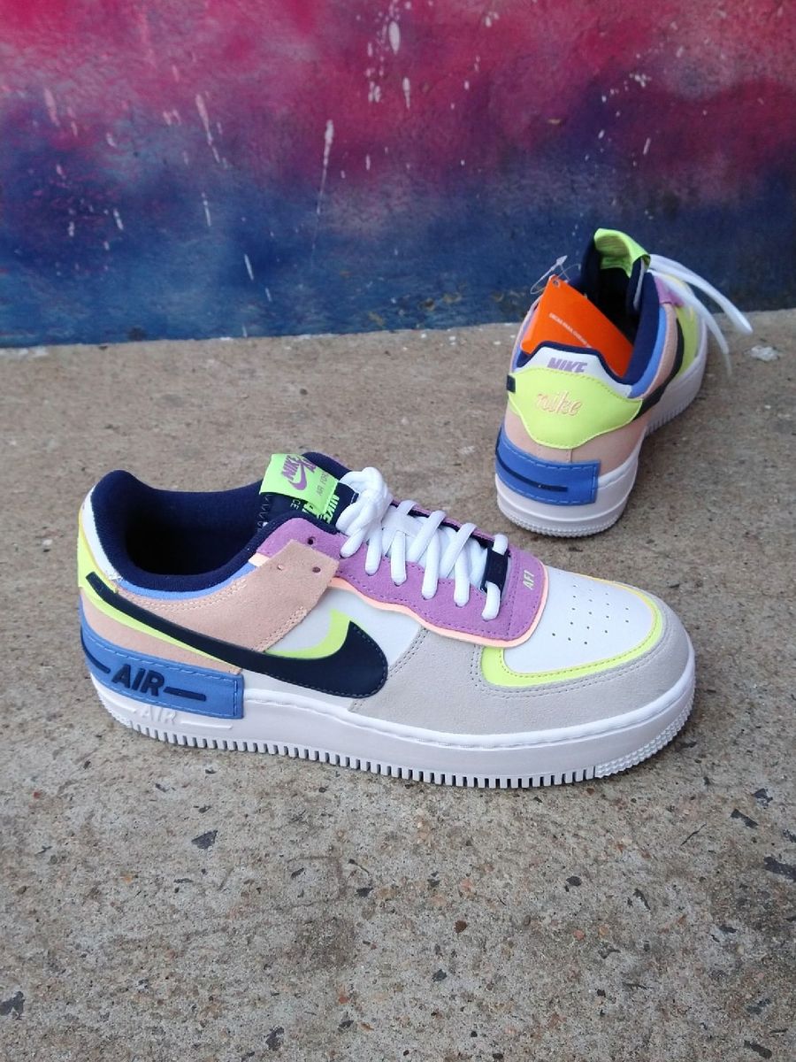 Tênis Nike Air Force Shadow Photon Dust Branco Colorido Dswt Tênis  Feminino Nike Usado 68914050 enjoei