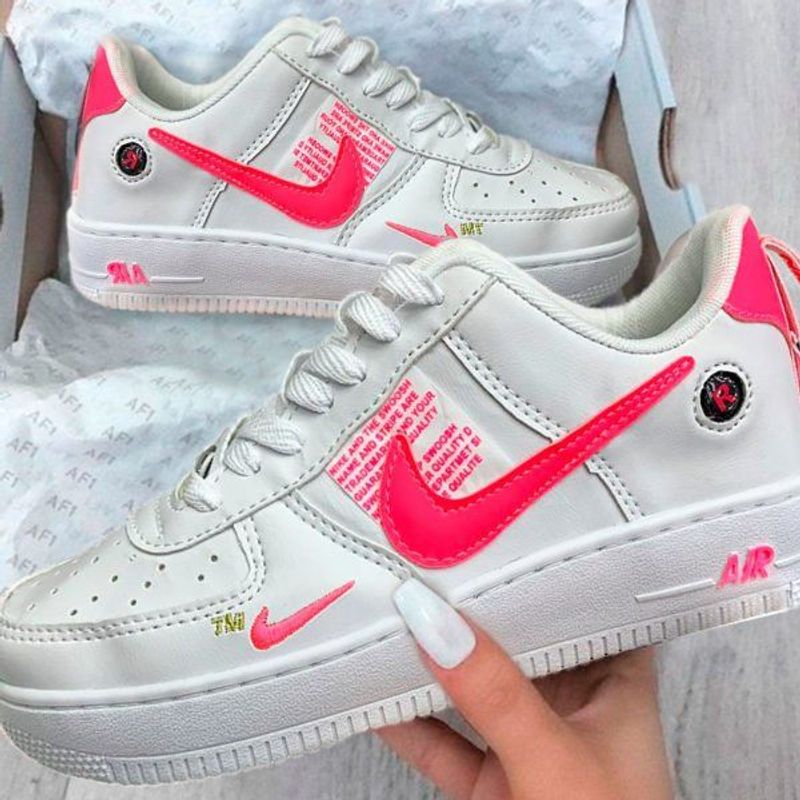 Tênis Nike Air Force Branco com Rosa - Não Perca!! | Tênis Feminino Nike  Nunca Usado 40534309 | enjoei