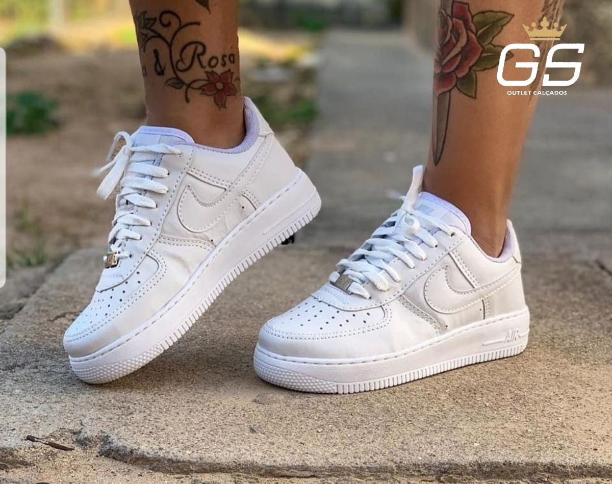 T Nis Nike Air Force Branco Feminino Foto Real T Nis Feminino Nike Nunca Usado