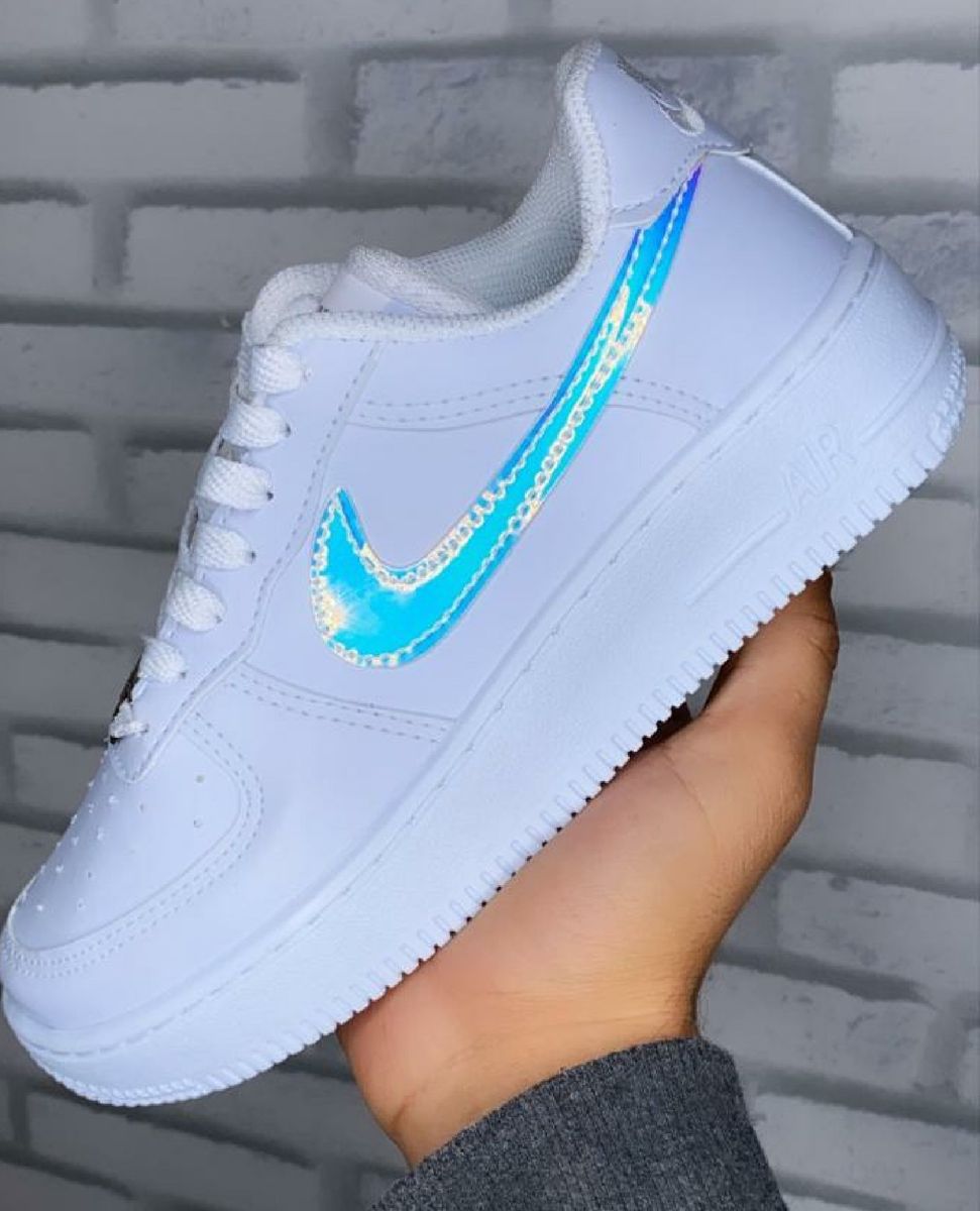 T Nis Nike Air Force Branco Hologr Fico Promo O Rel Mpago Envio R Pido T Nis Feminino Nike