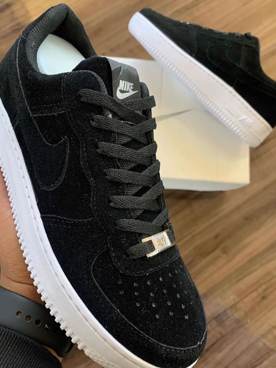air force 1 preto camurça