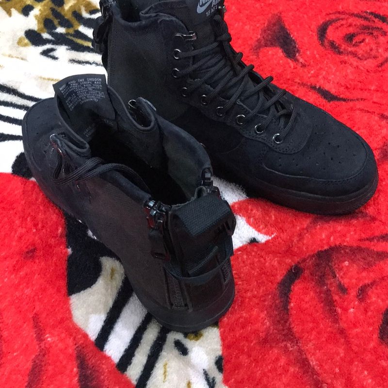 Nike air force preto cano hot sale alto masculino