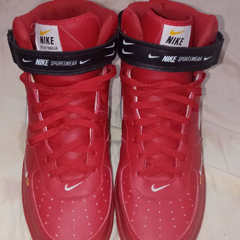 Nike cano alto masculino hot sale vermelho