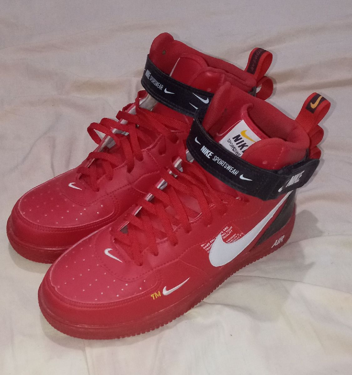 Nike air force store cano alto vermelho