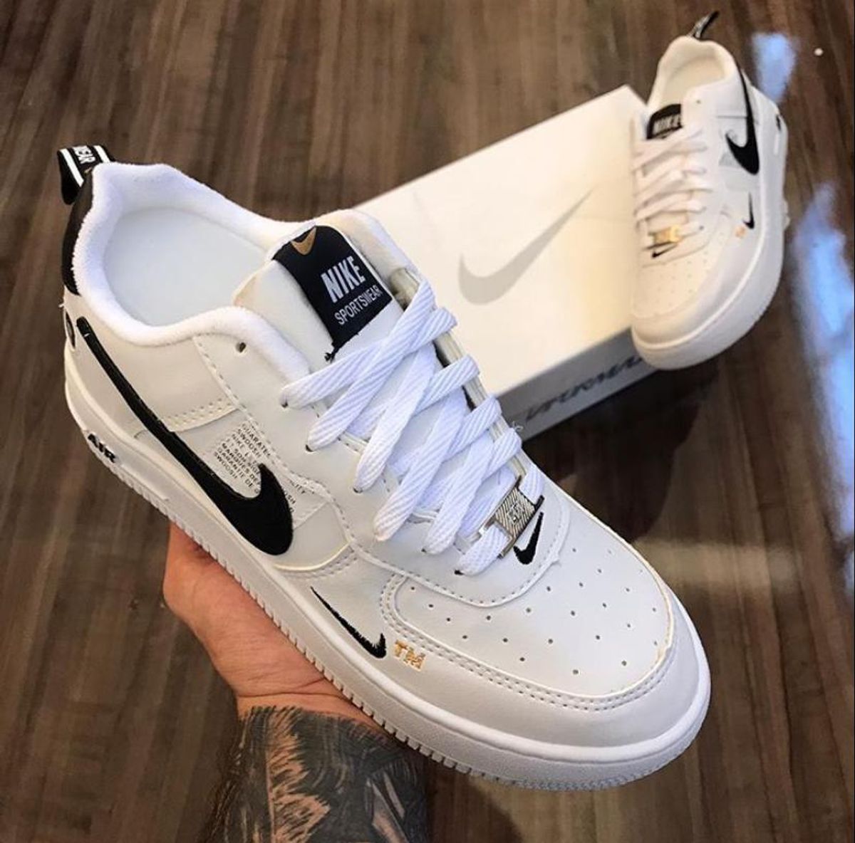 air force cano baixo branco