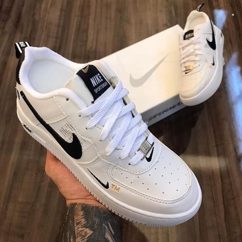 Tênis Nike Air Force Branco Preto Envio Imediato