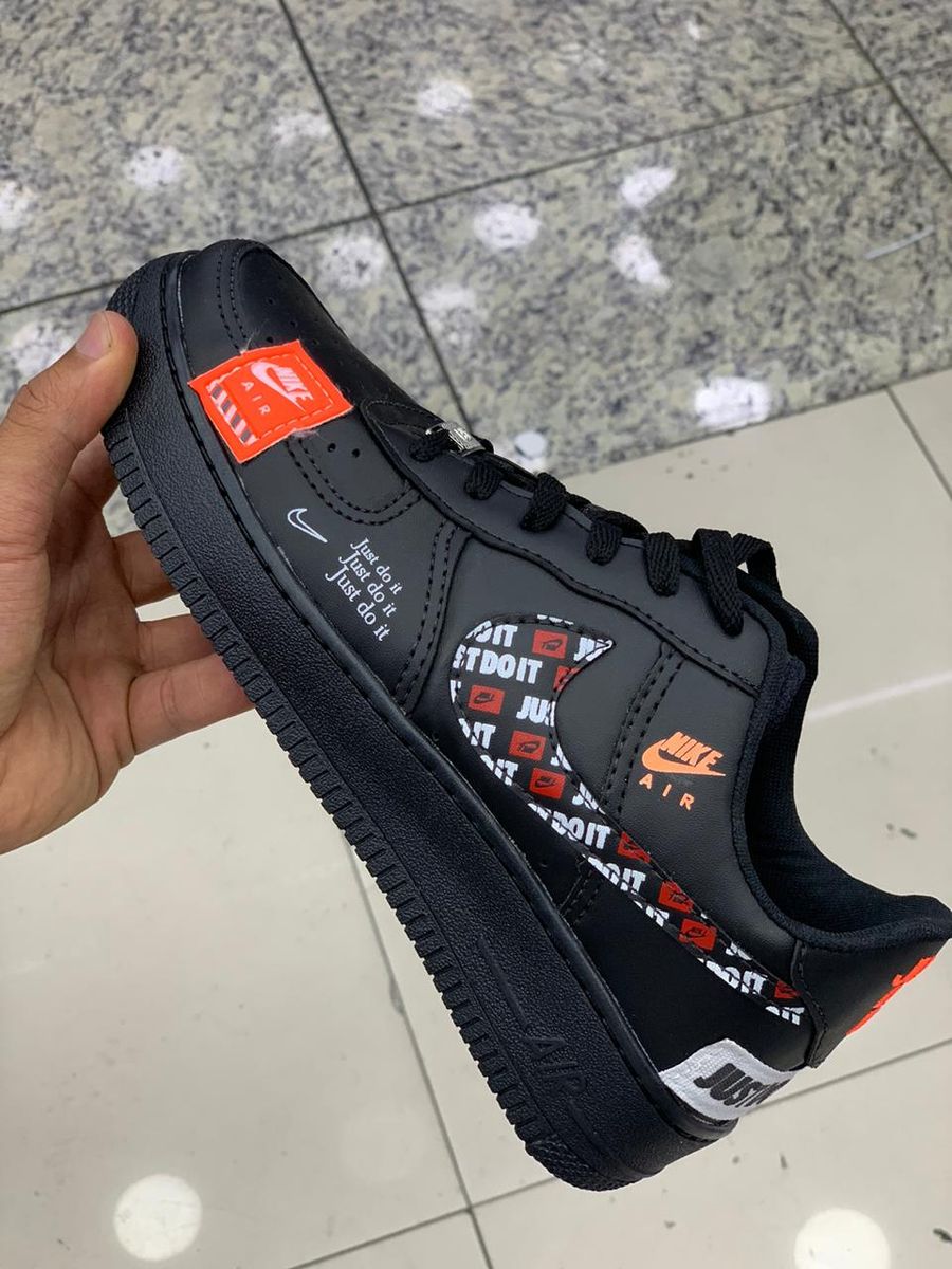 nike air force just do it black