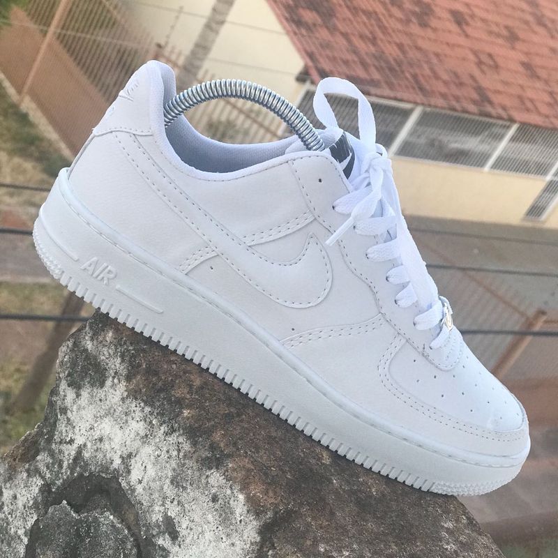 Tênis Nike Air Force R8 Branco Feminino Fotos Reais 37 - Leve e