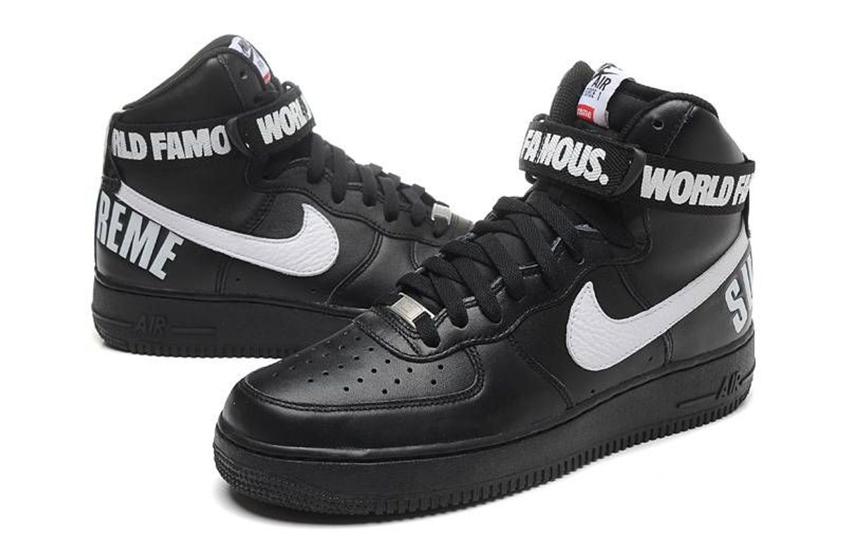 nike supreme preto