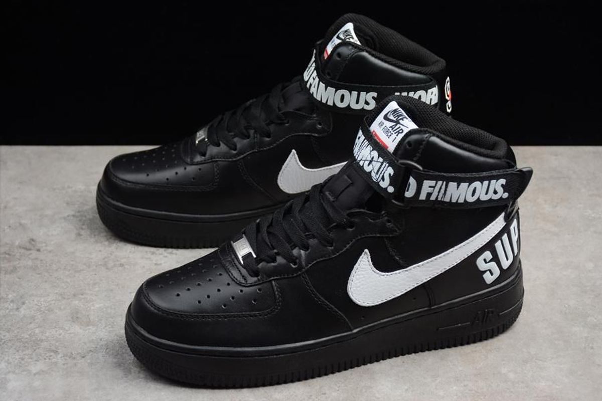 nike air force supreme preto