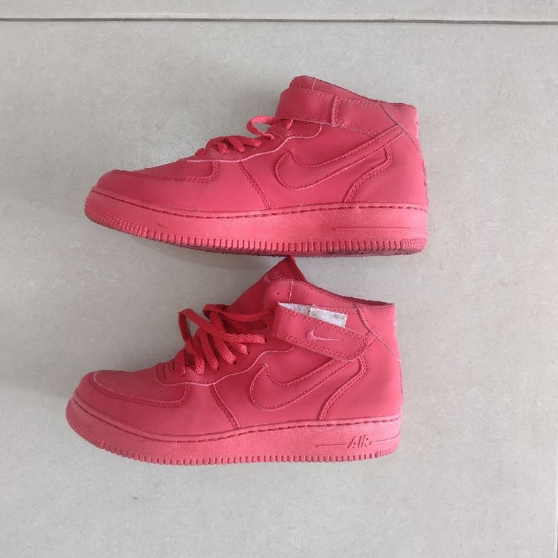 Nike air force store cano alto vermelho