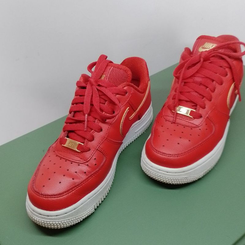 Tênis Nike Air Force Vermelho Raro Nike Airforce Usado 105478445