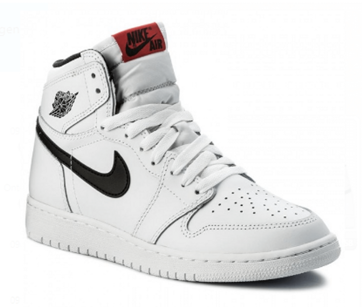Tênis Nike Air Jordan 1 Cano Alto Branco Simbolo Preto N43 | Tênis ...