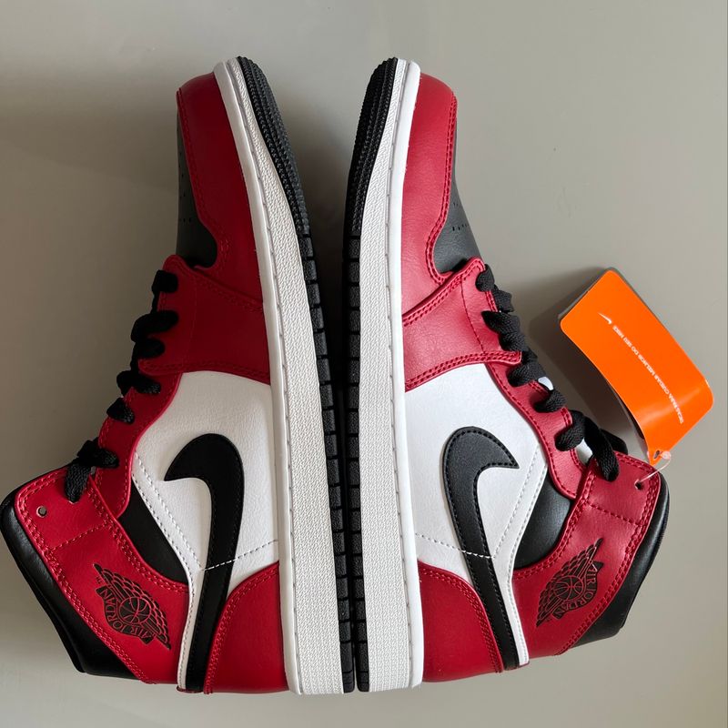 Tênis Nike Air Jordan 1 Mid Chicago Black Toe | Tênis Feminino