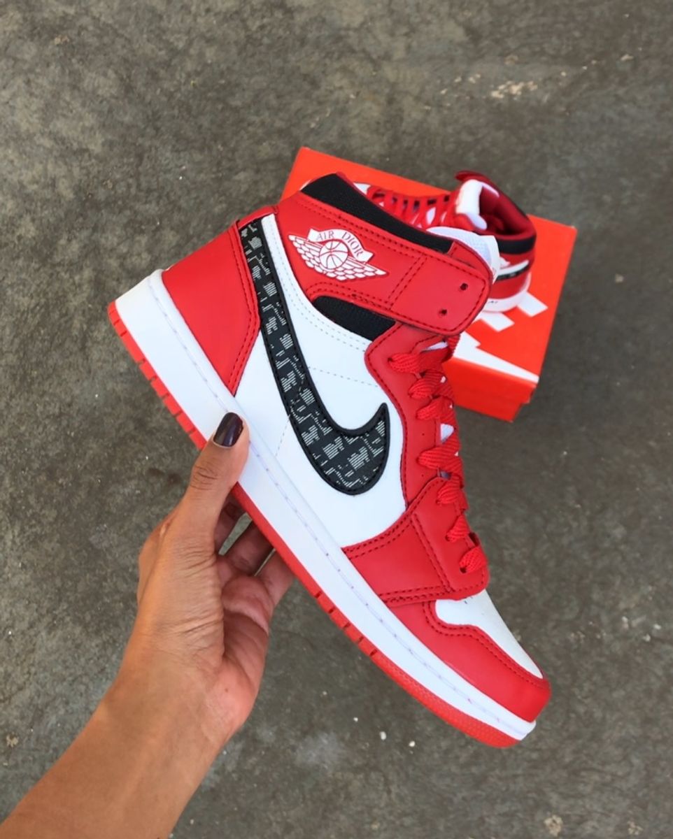 Tênis Nike Air Jordan Dior Red Tênis Feminino Nike Usado 76162593