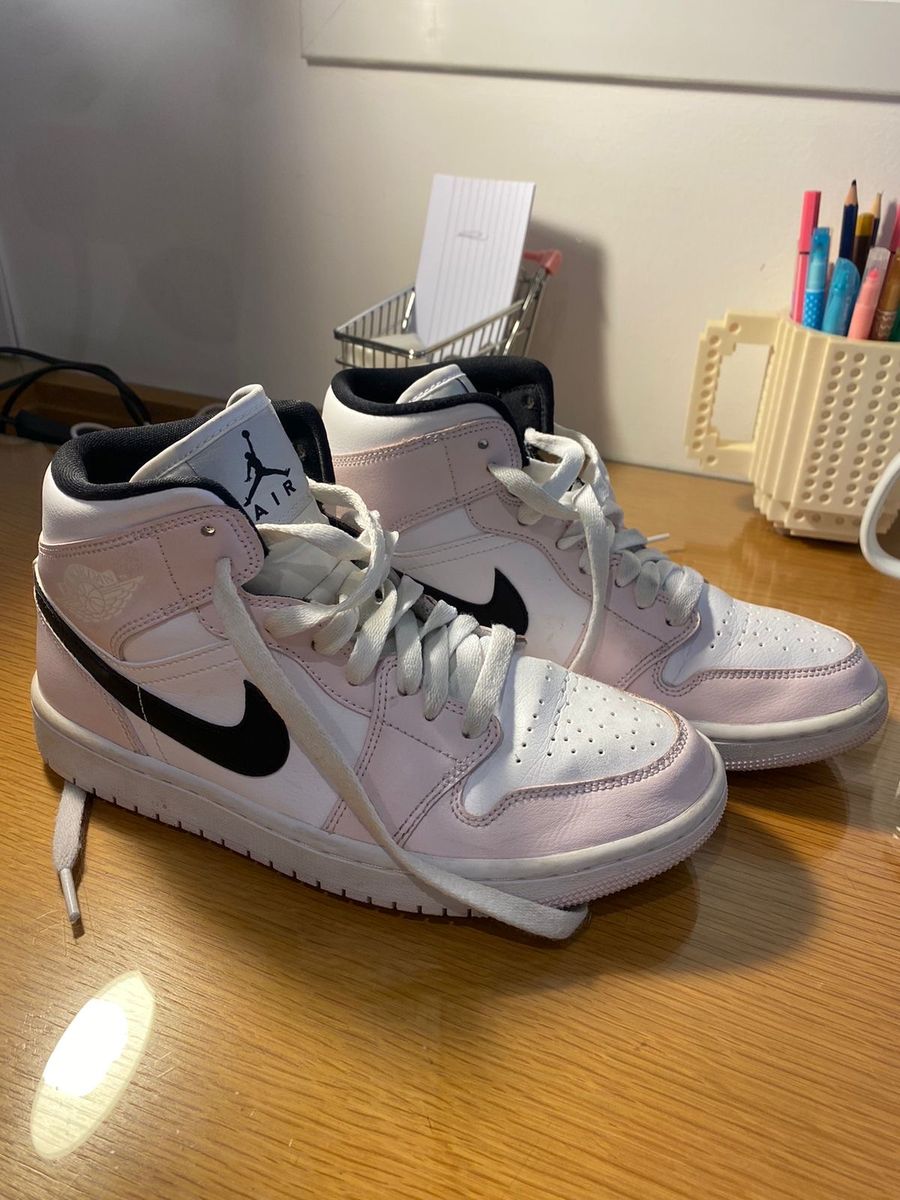 Tênis Nike Air Jordan Original - Rosa, Branco, Preto, Tênis Feminino Nike  Usado 96861452