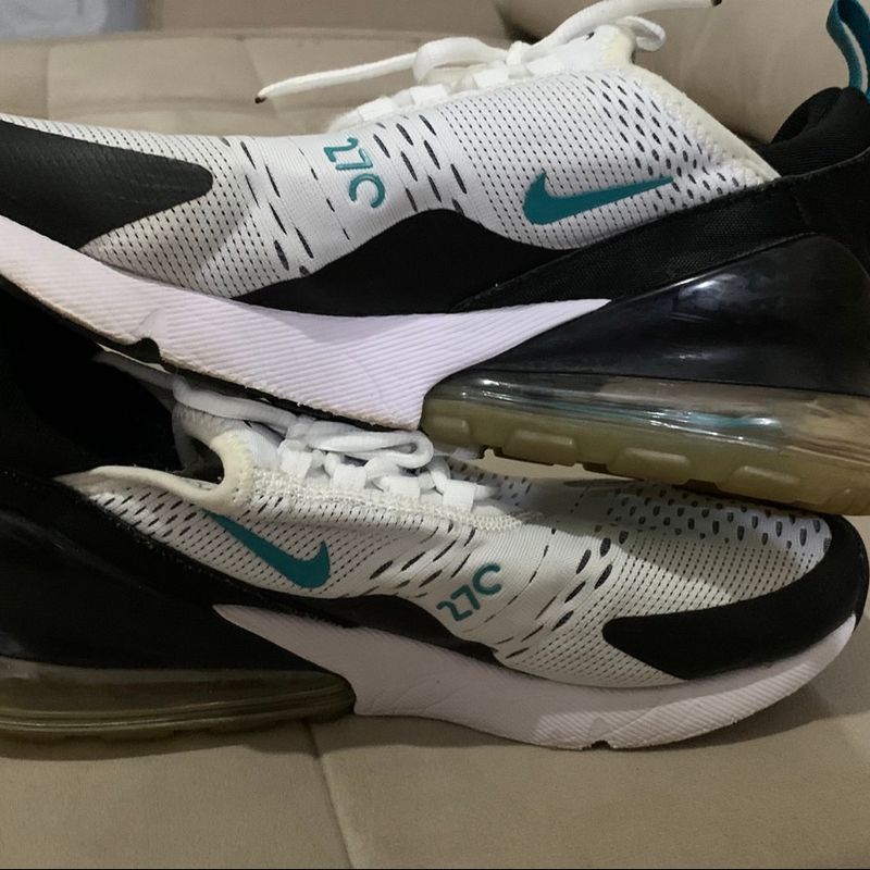 TÊNIS Nike Air Max 270 Branco com Preto e Verde