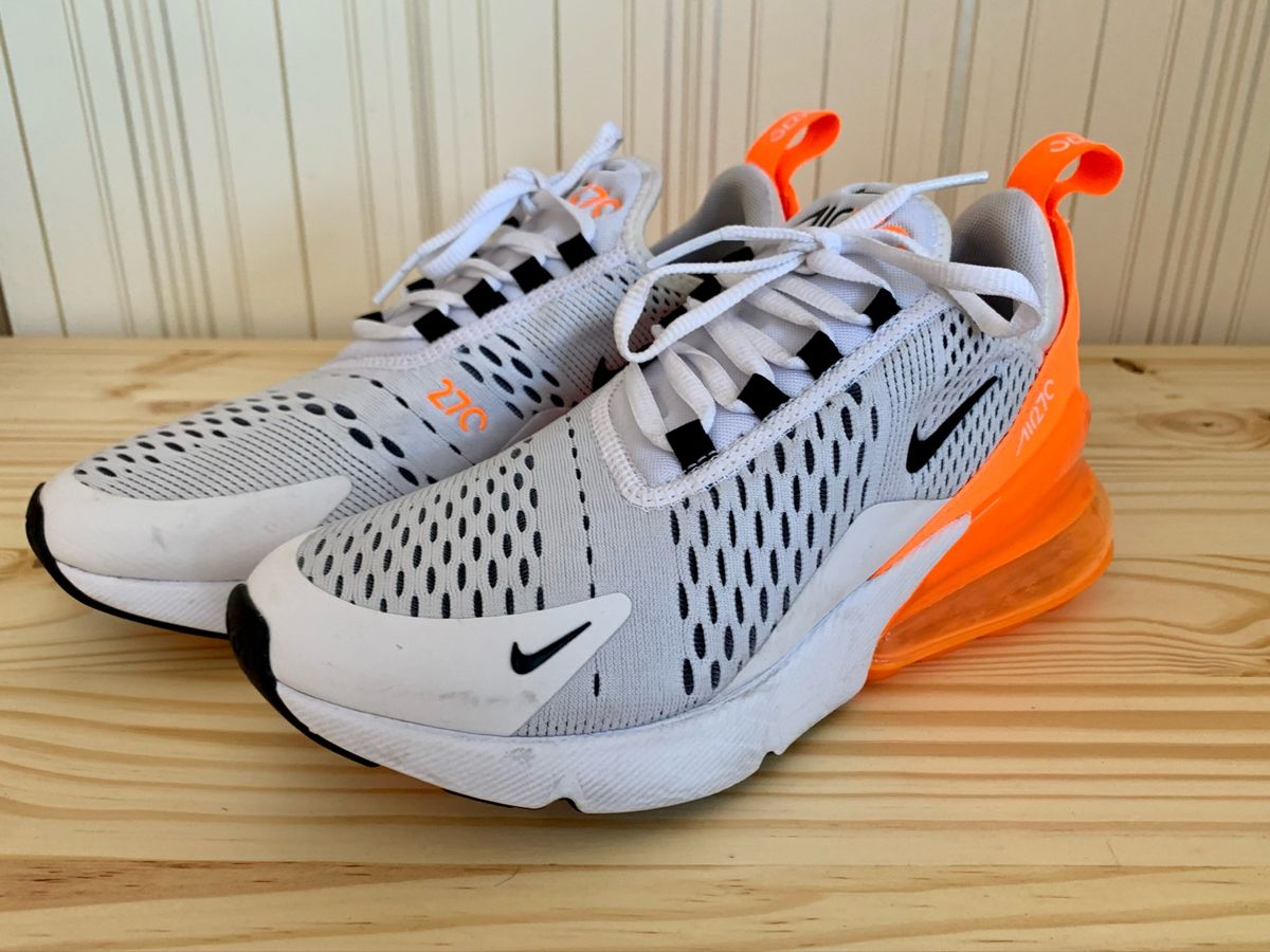 nike air max 270 branco e laranja