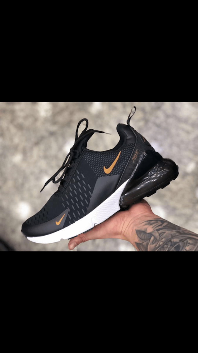 nike air max preto com dourado