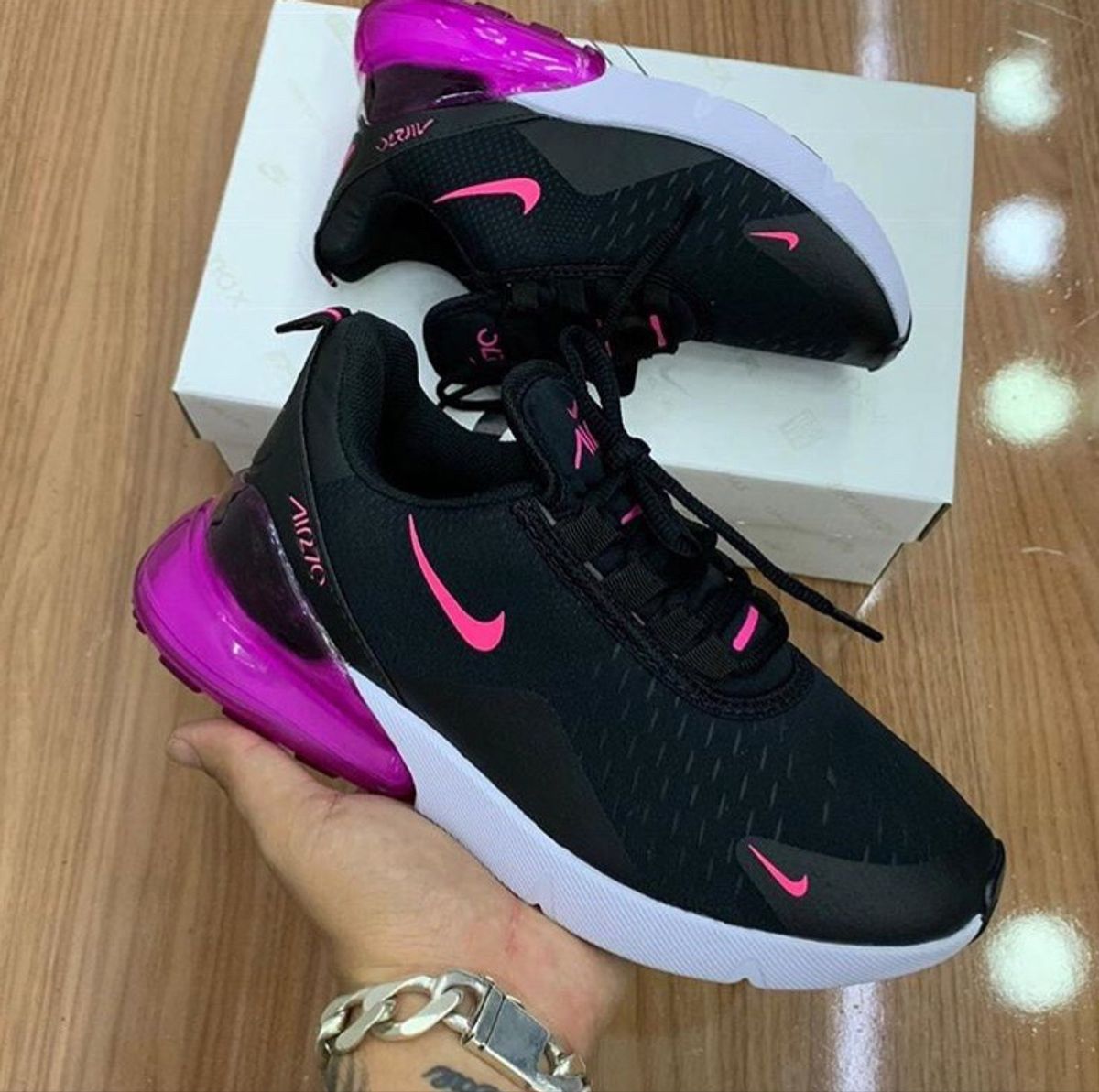 air max 270 rosa e preto