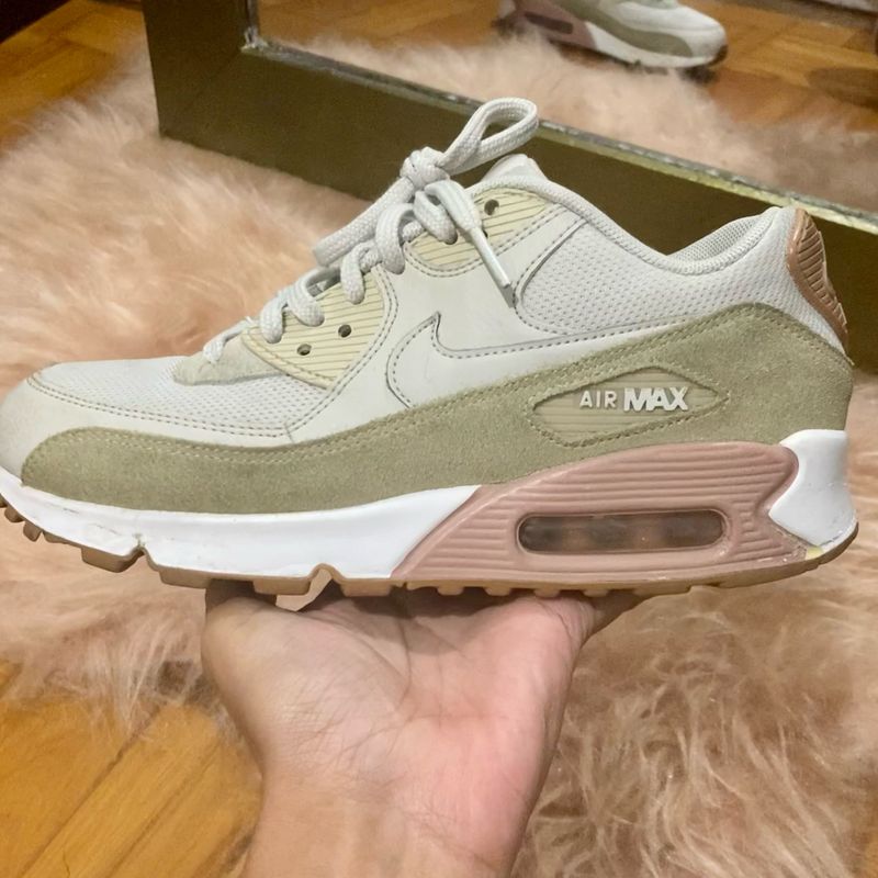 Tênis nike air max 90 premium feminino sales bege