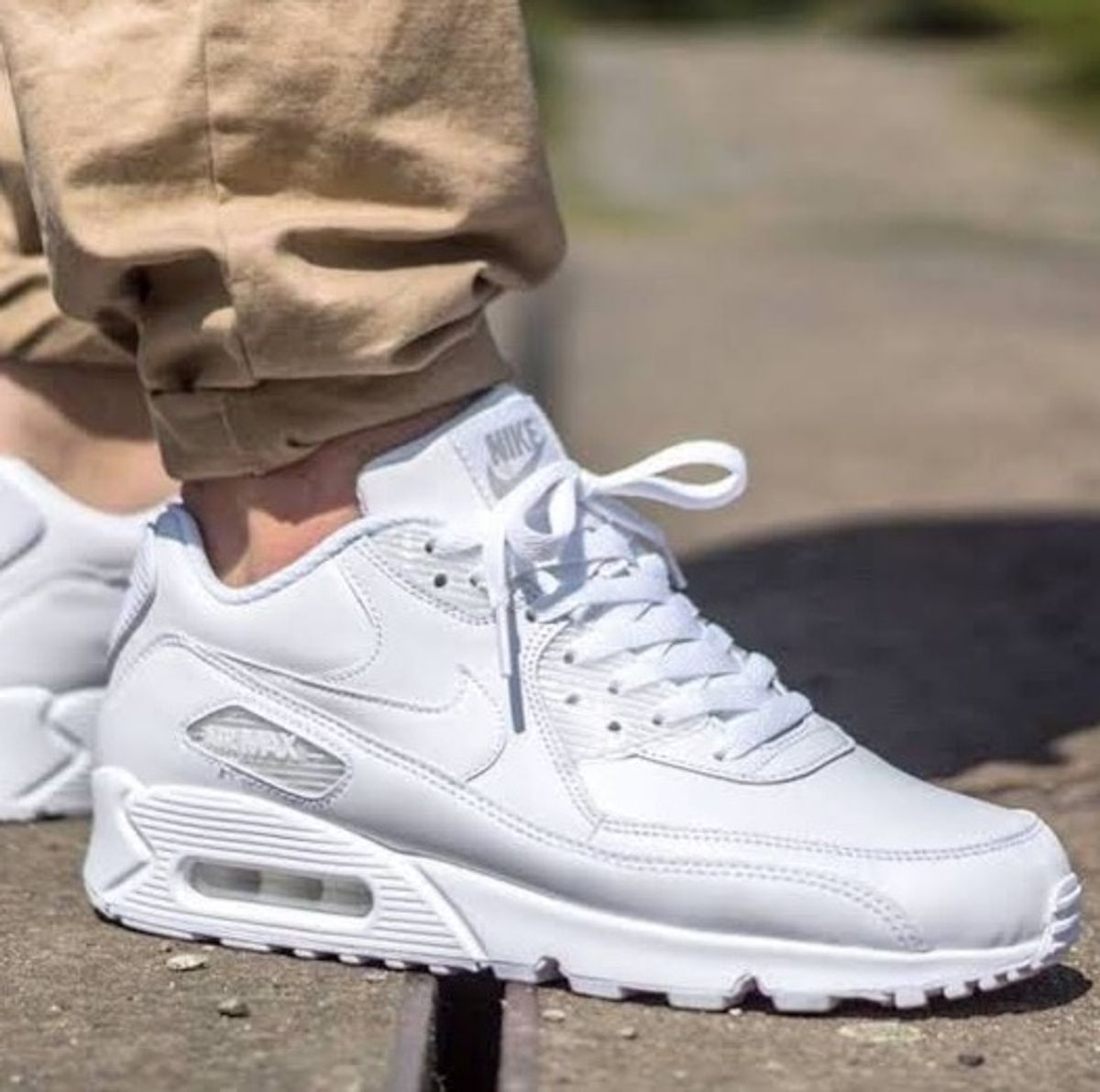 air max 90 branco e cinza