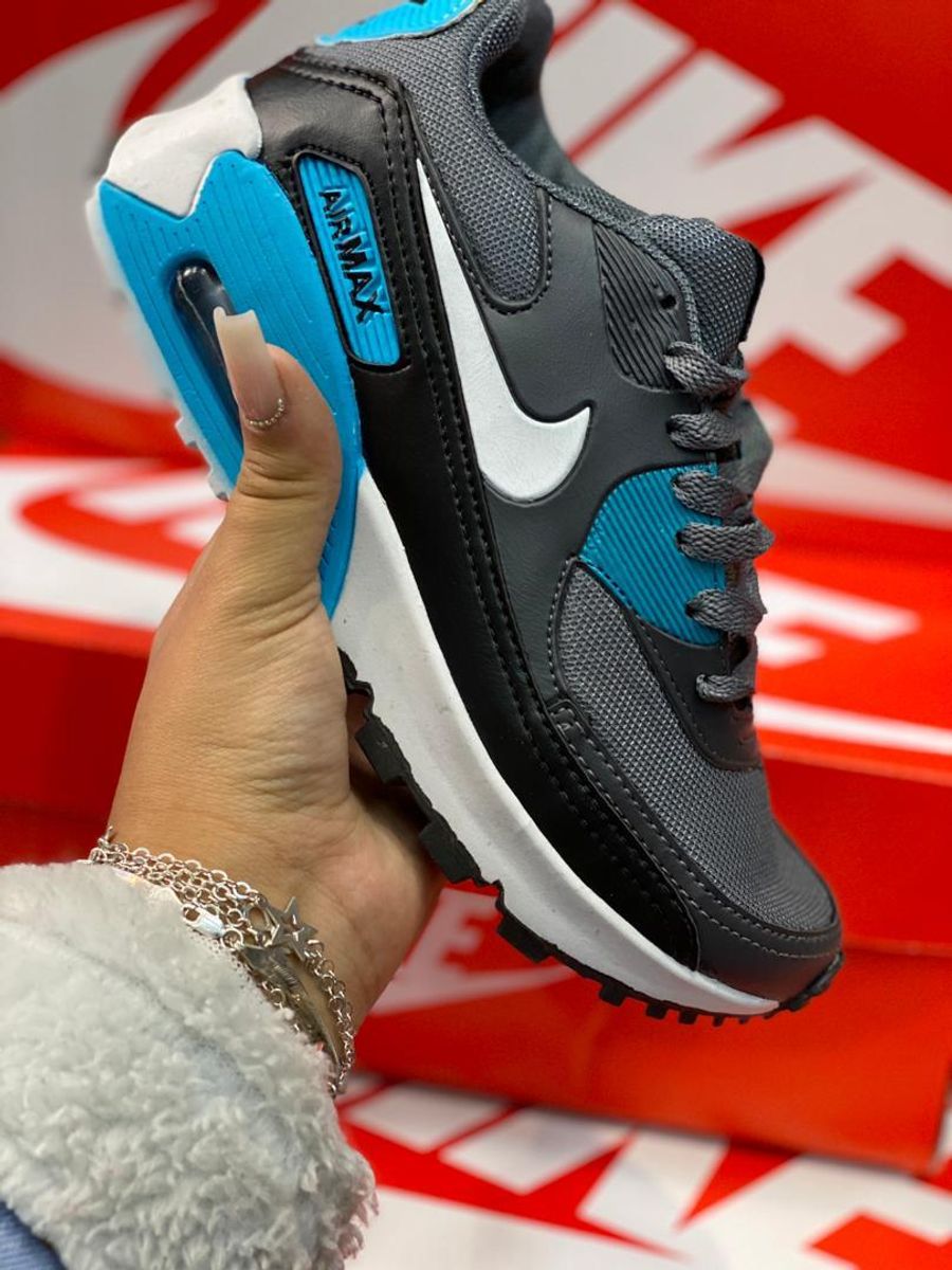 air max 90 azul e vermelho