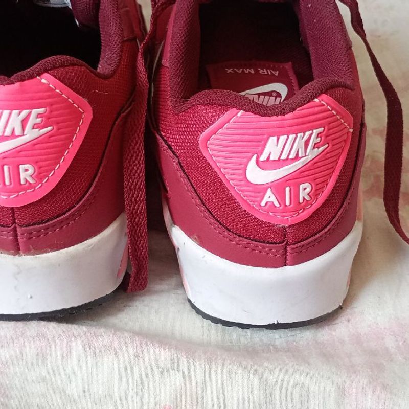 Tenis Nike Air Max 90 Feminino Vinho com Rosa Nike Usado 112137336 enjoei