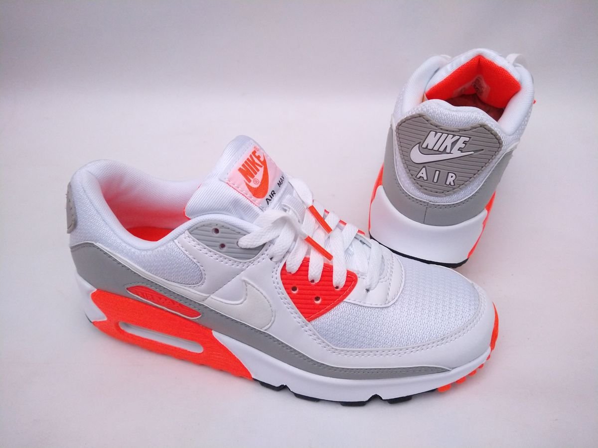 Air max 90 2025 branco e laranja