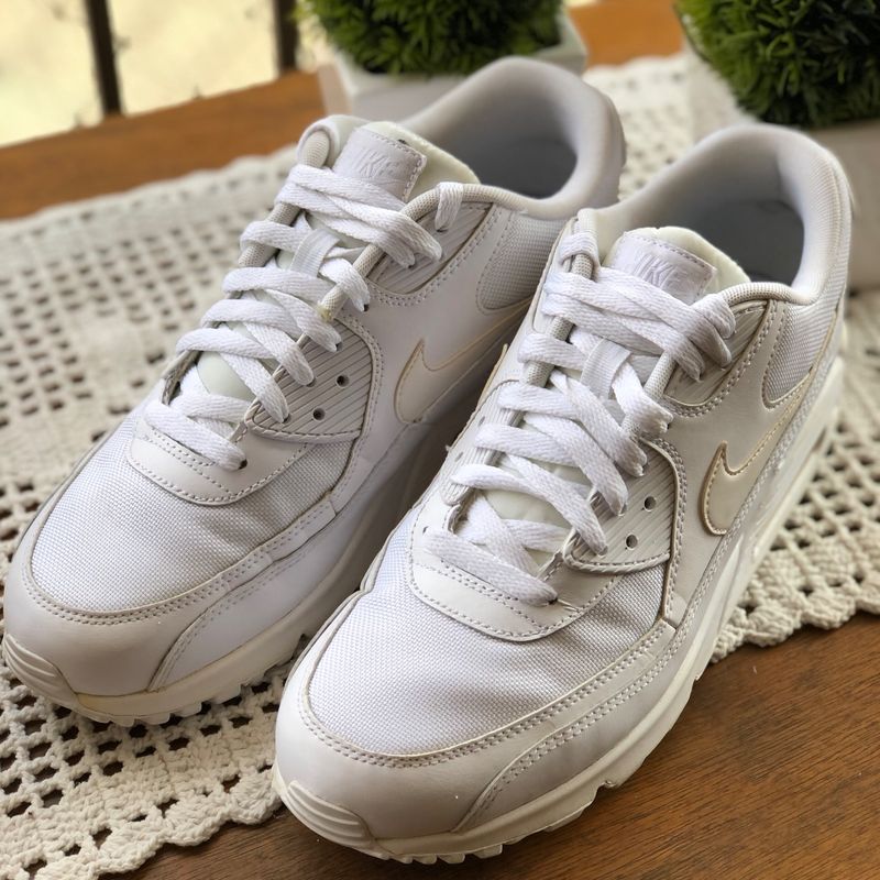 Nike air max 90 leather clearance branco