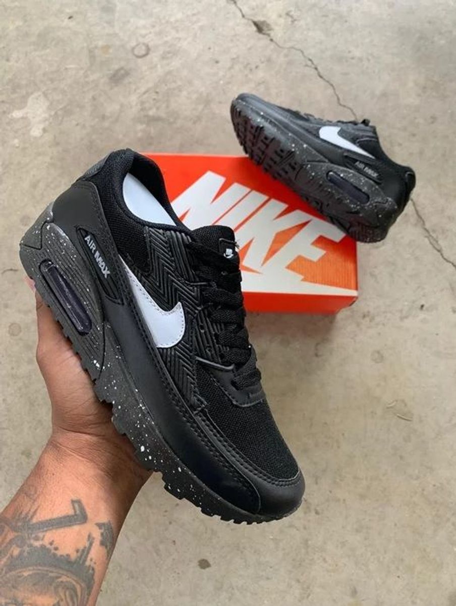 air max 90 preto camurça