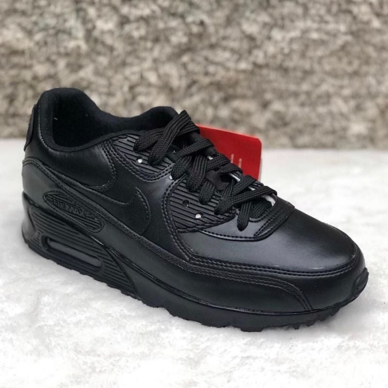 Tenis Nike Air Max 90 Preto Couro Tênis Masculino Nike Nunca