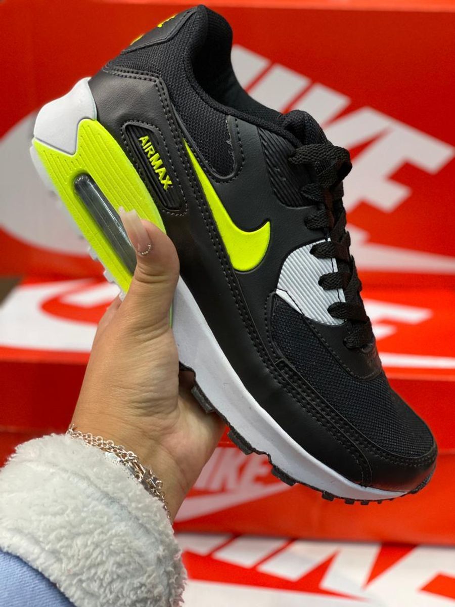 nike air max 90 preto e amarelo
