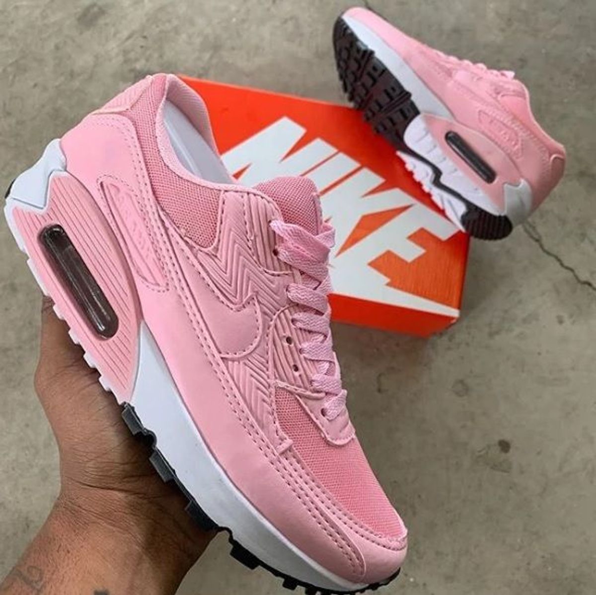 Air max 90 shop feminino rosa bebe