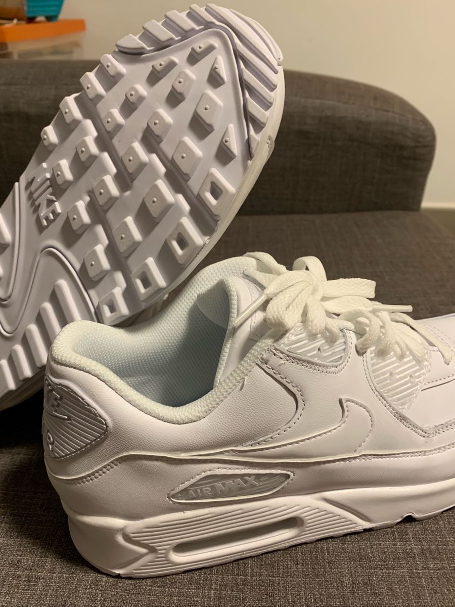 air max 90 branco couro