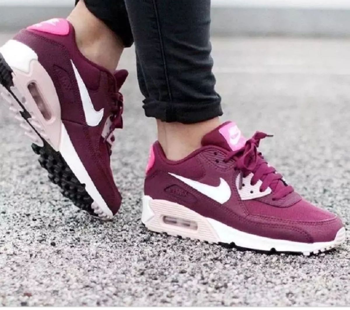 tenis nike air max 90 feminino vinho