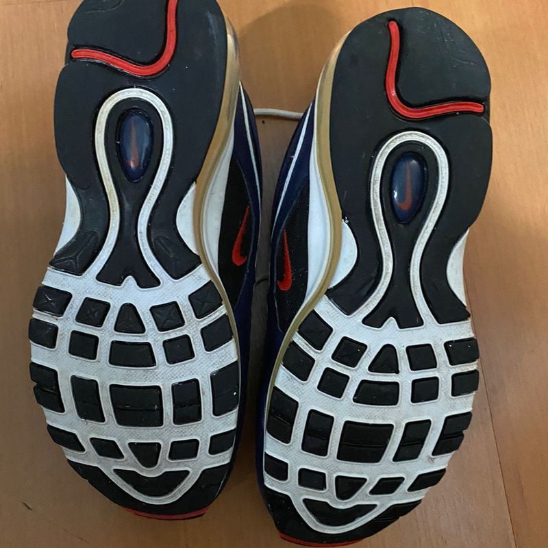 Tênis Nike Air Max 97 Azul e Vermelho | Nike Usado 105897888 | enjoei