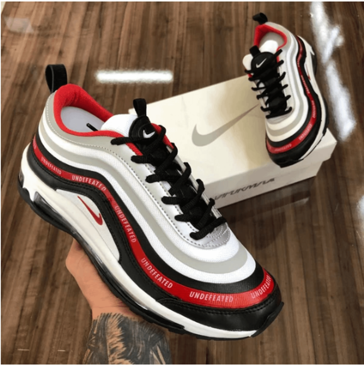 air max 97 branco com vermelho